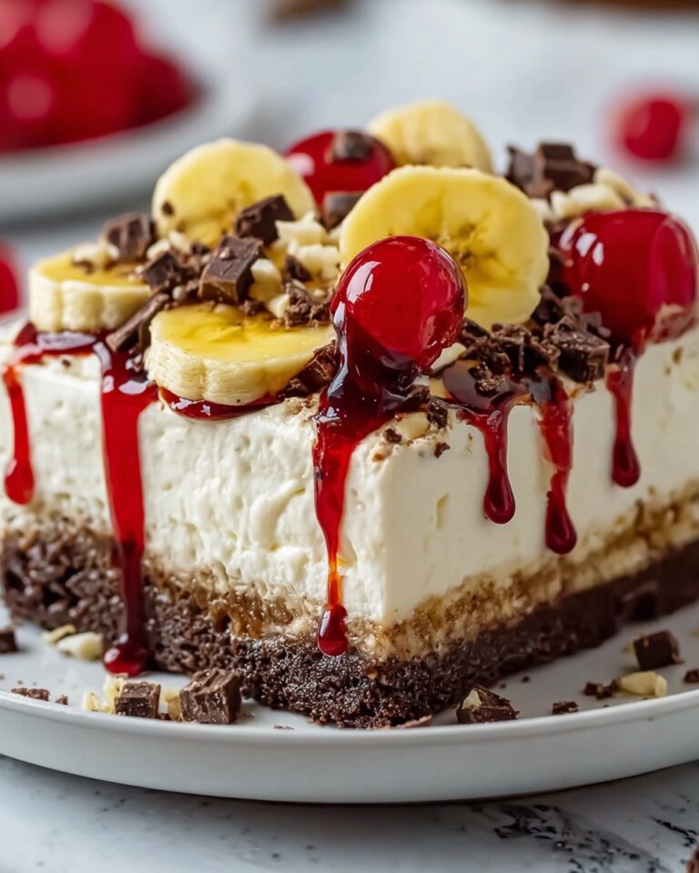 No-Bake Banana Split Cheesecake Recipe