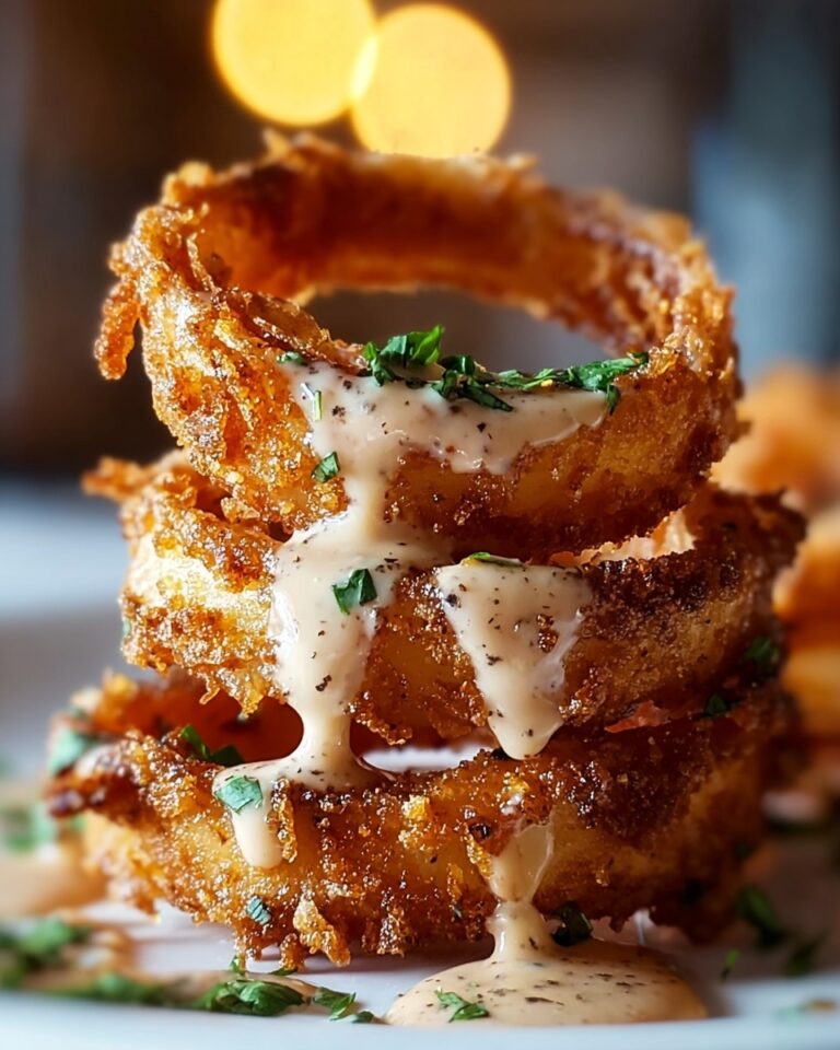 Crispy Onion Rings Drizzled Recipe