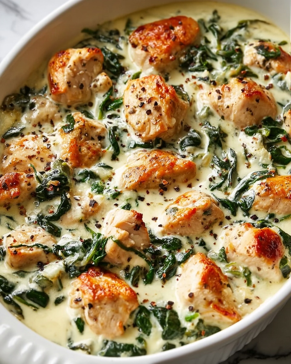 Creamy Chicken and Spinach Casserole Recipe - Recipe Image