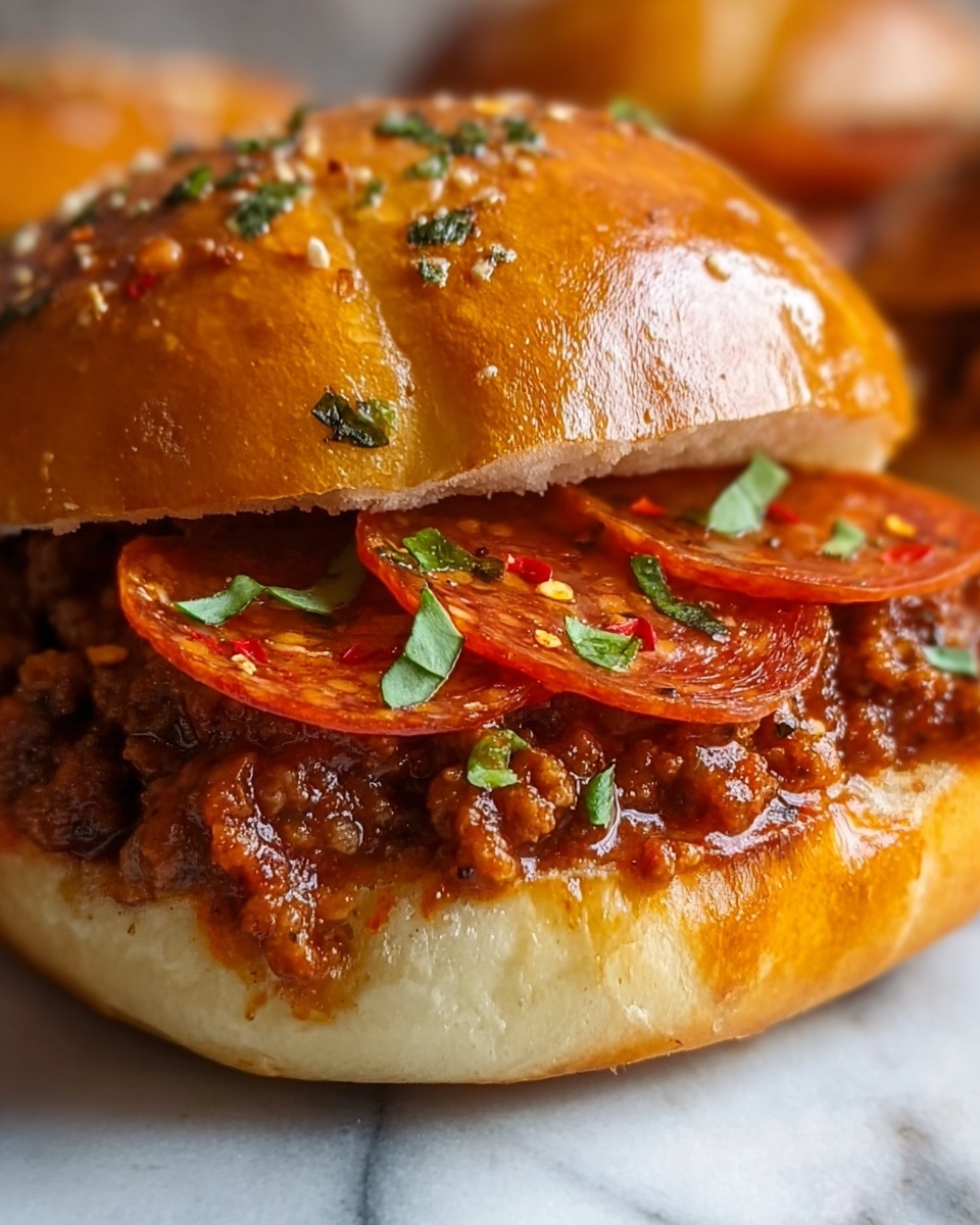 Pepperoni Pizza Sloppy Joes Recipe - Recipe Image