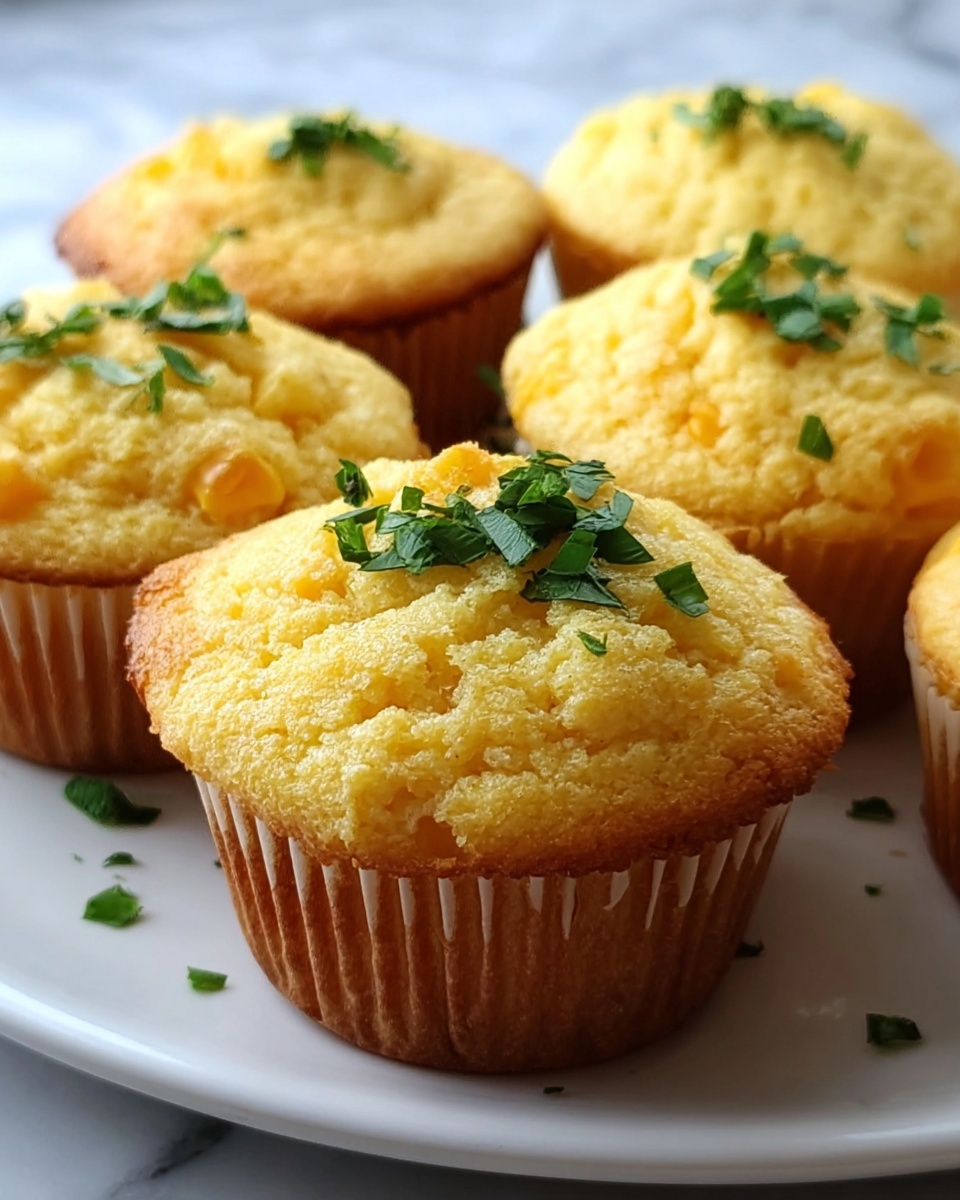 Spicy Cheddar Jalapeño Cornbread Muffins Recipe - Recipe Image
