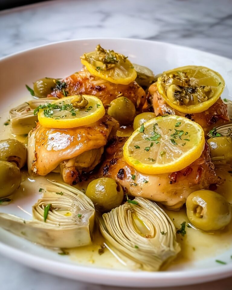 Mediterranean Lemon Chicken with Artichokes & Olives Recipe