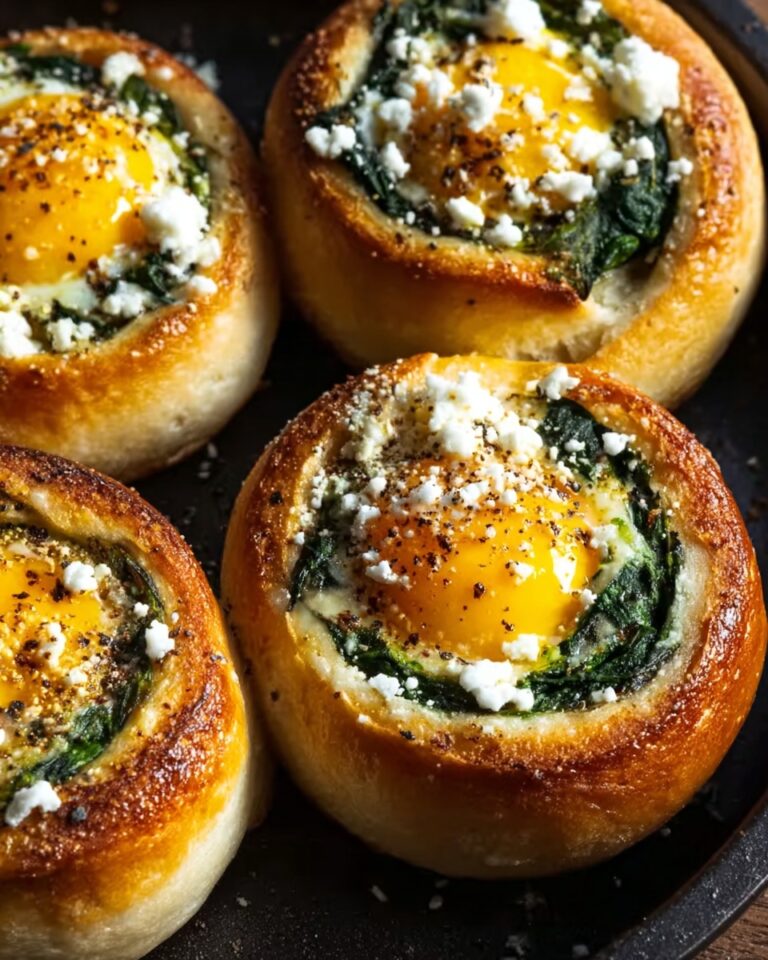 Baked Za’atar Egg Buns with Spinach and Feta Recipe