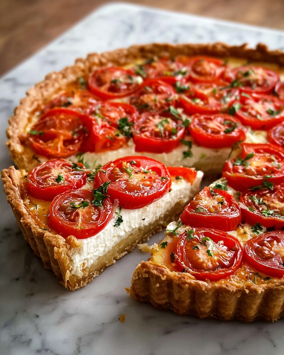 Fresh Tomato Ricotta Tart in Puff Pastry Recipe - Recipe Image