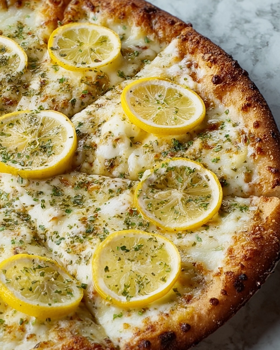 Lemon Pizza with Ricotta and Fresh Basil Recipe - Recipe Image