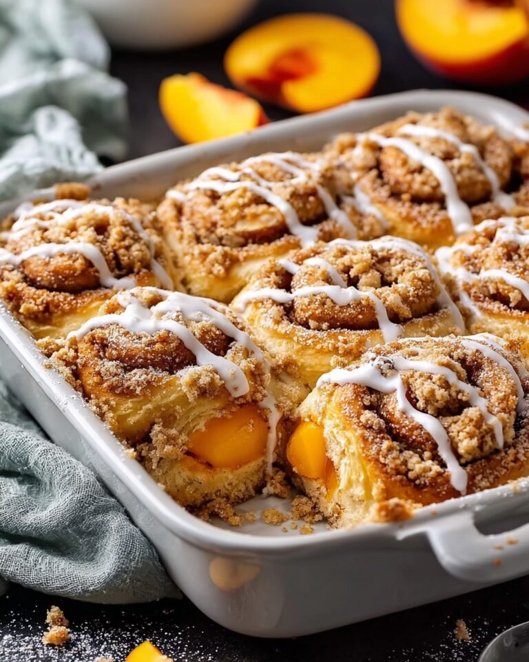 Peach Cobbler Cinnamon Rolls Recipe