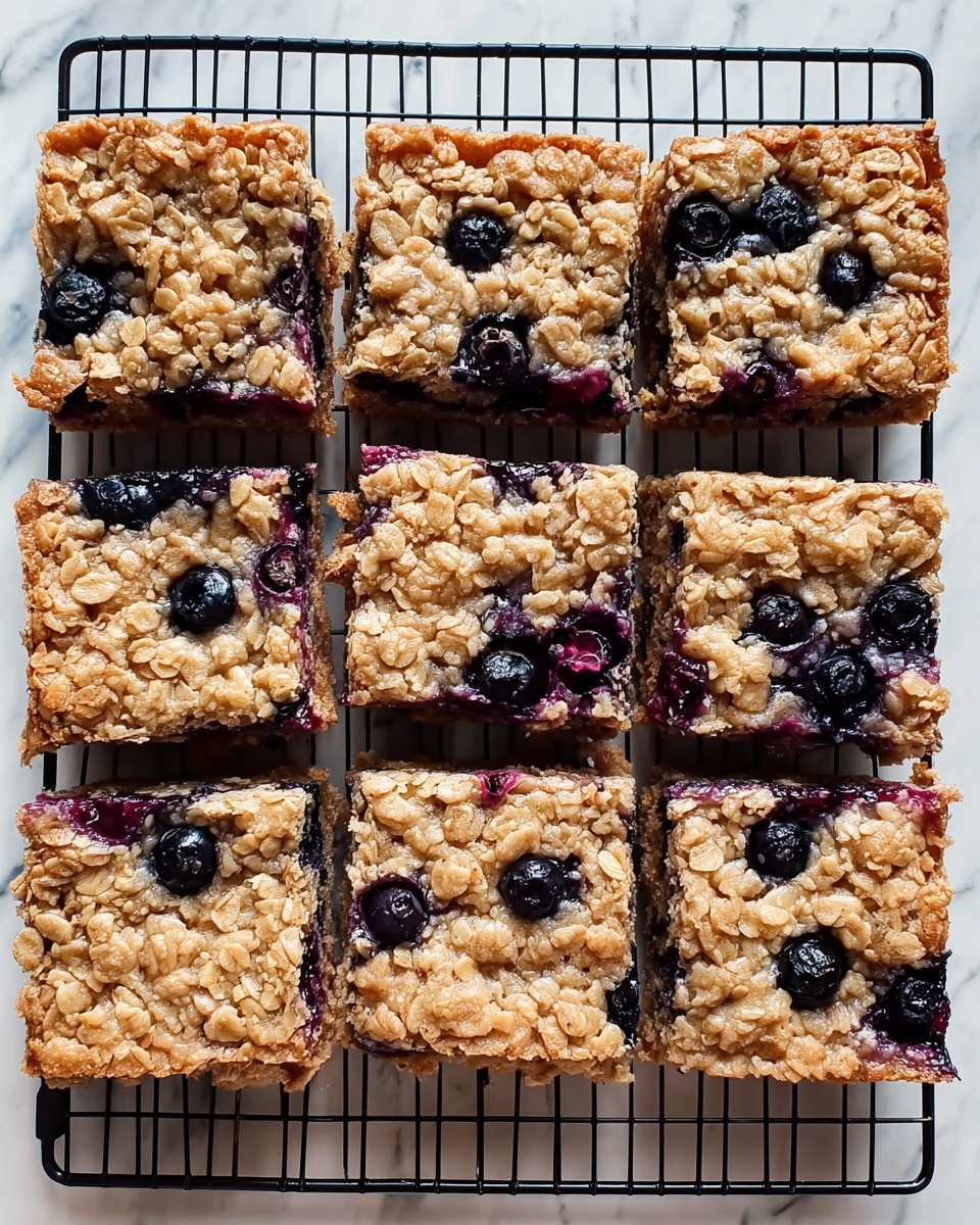 Blueberry Oatmeal Breakfast Bars Recipe - Recipe Image