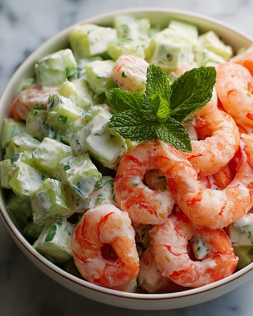 Creamy Cucumber Shrimp Salad Recipe - Recipe Image