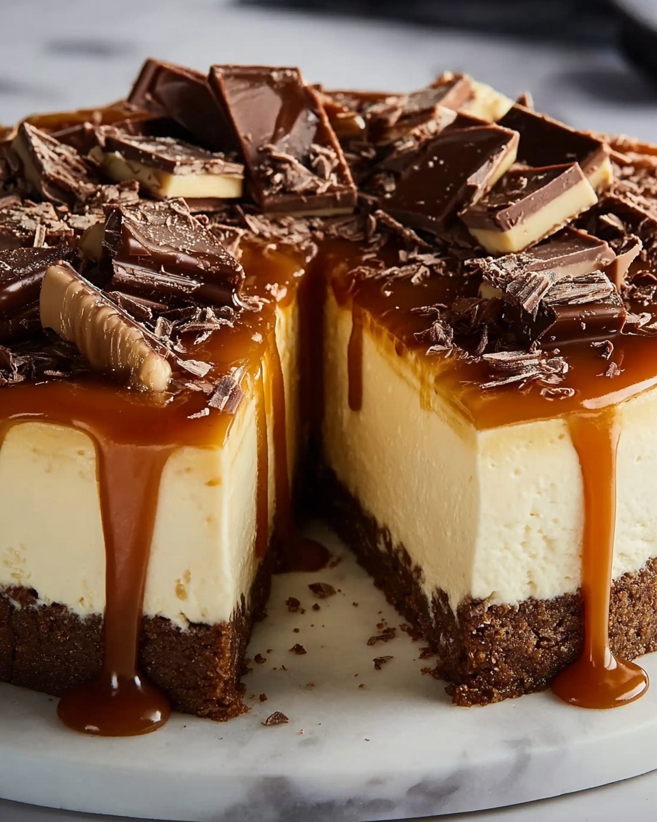 Toffee Caramel No-Bake Cheesecake Recipe - Recipe Image