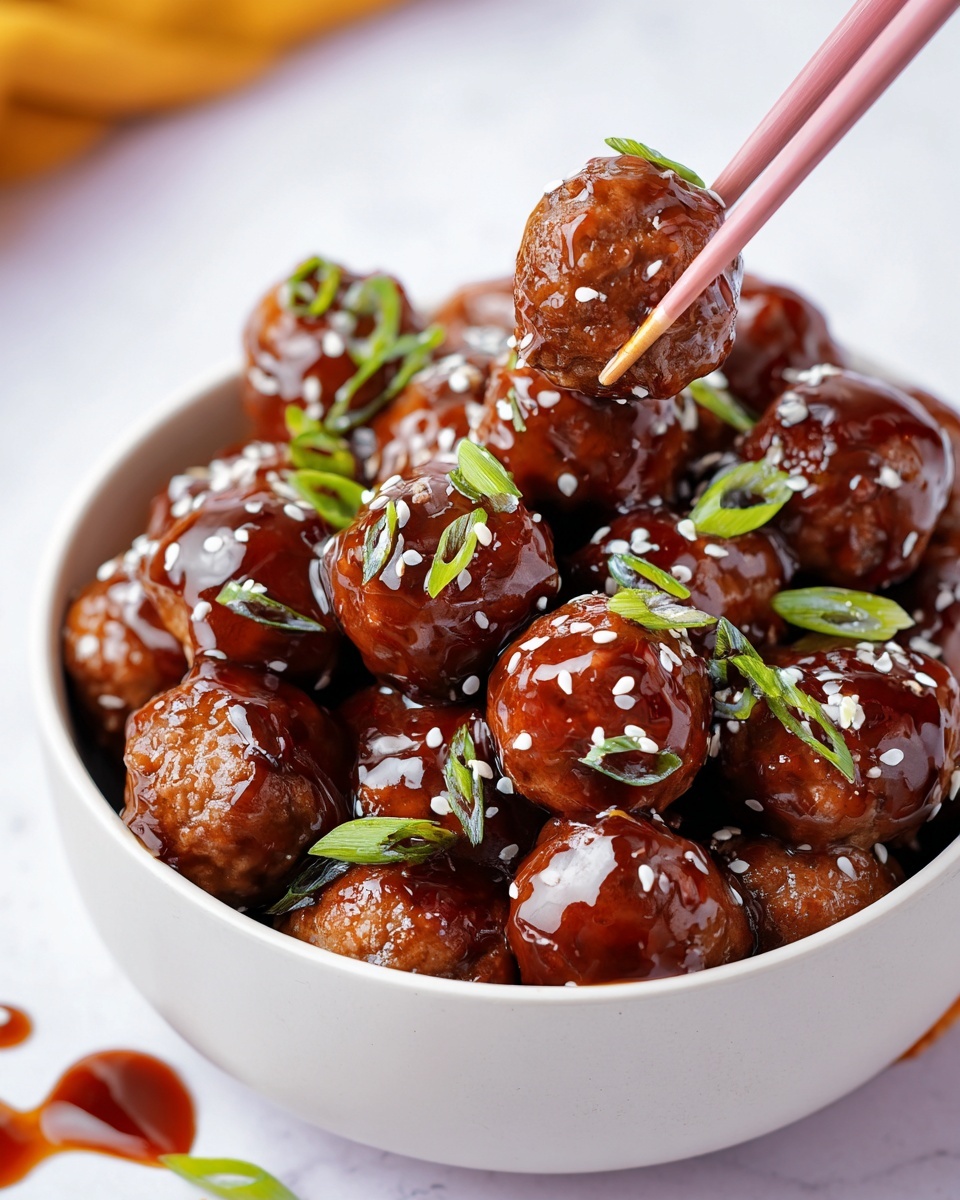 Asian Glazed Turkey Meatballs Recipe - Recipe Image