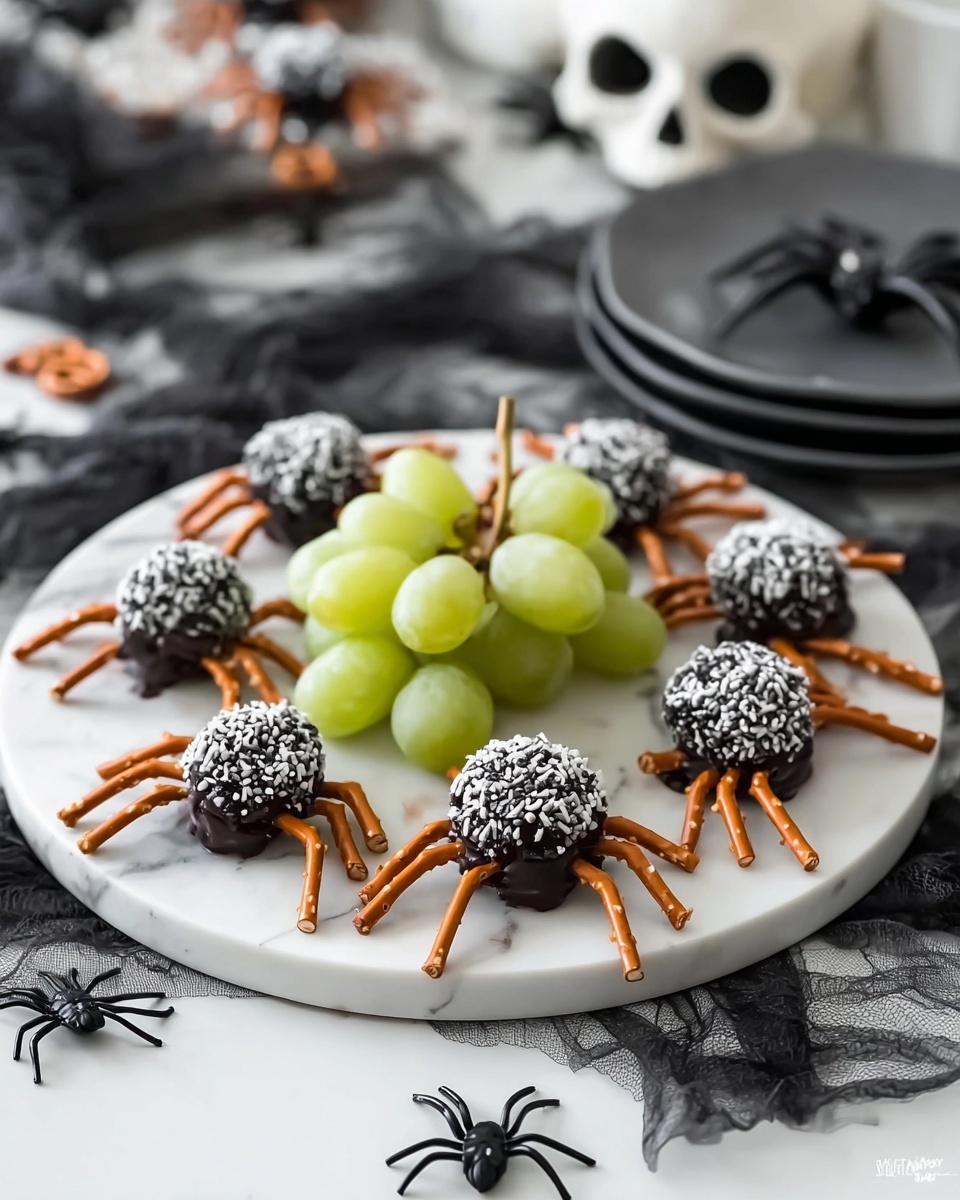Spider Cheeseballs for Halloween Recipe - Recipe Image