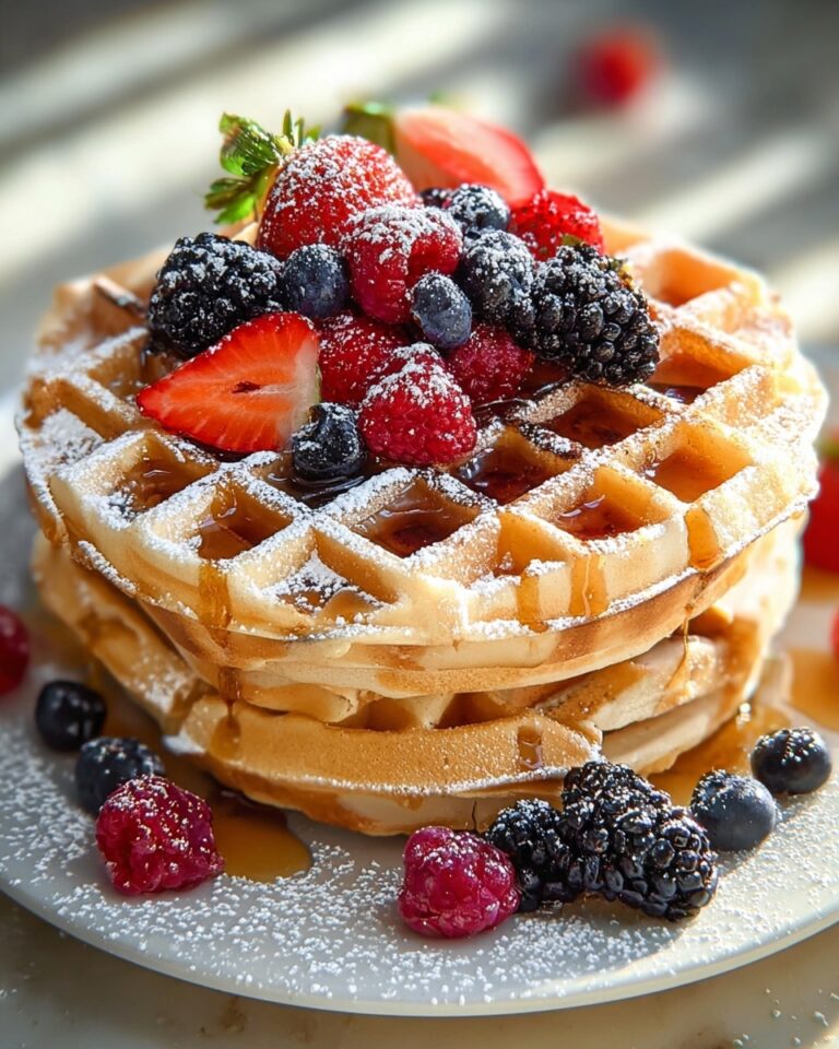Waffles with Filling and Chocolate Glaze Recipe