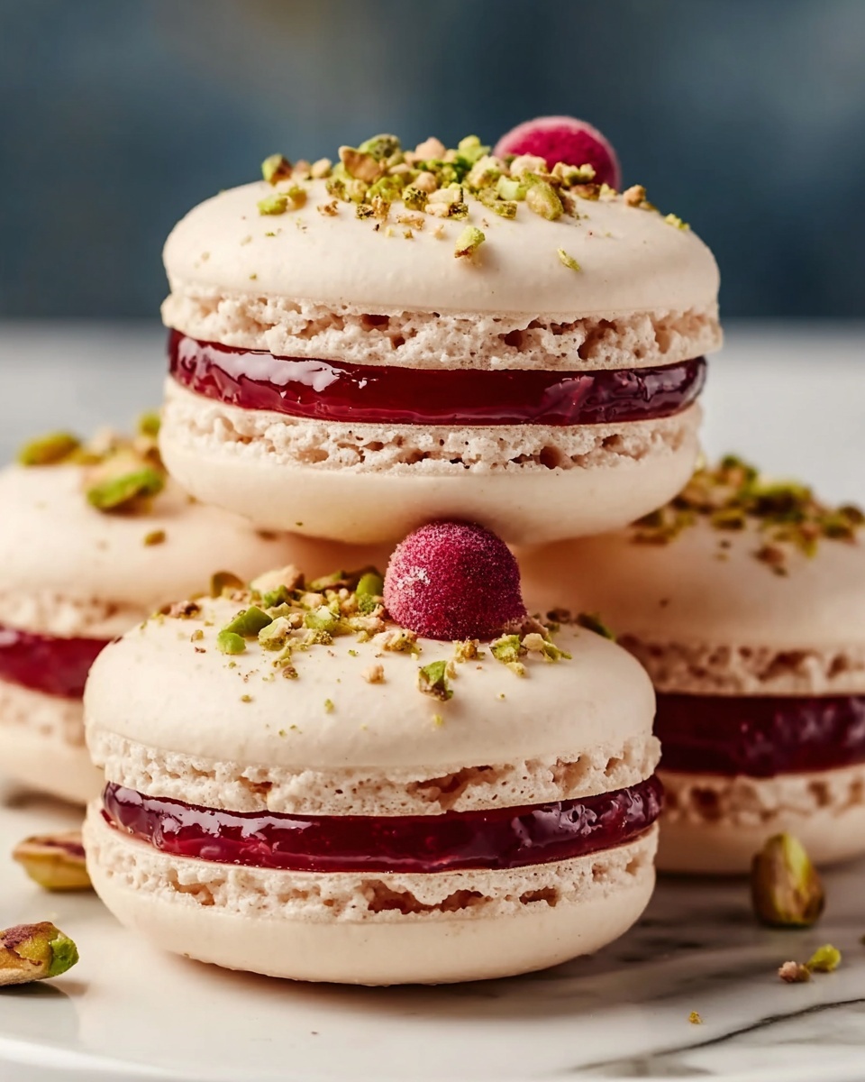 Luxurious Raspberry Pistachio Macarons: A Delightful Treat Recipe - Recipe Image