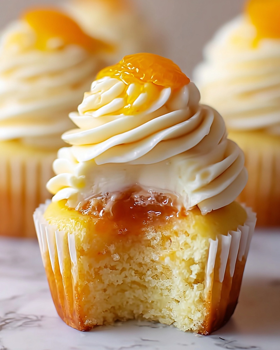 Honey Peach Cream Cheese Cupcakes Recipe - Recipe Image