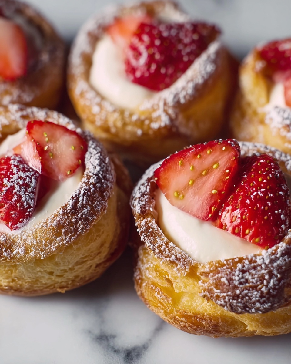 Decadent Strawberry Brioches with Orange Almond Cream Bliss Recipe - Recipe Image