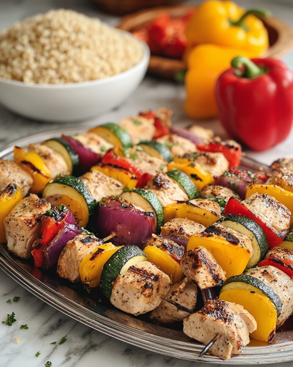 Garlic Herb Chicken Kabobs Recipe - Recipe Image