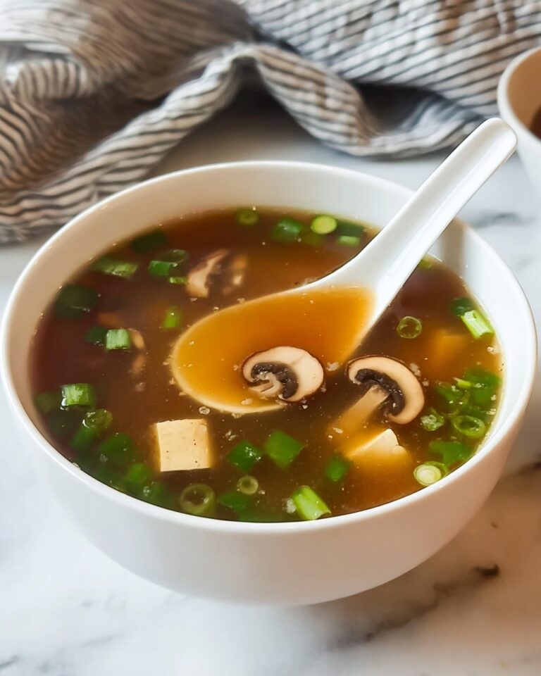 Japanese Clear Soup with Tofu and Mushrooms Recipe