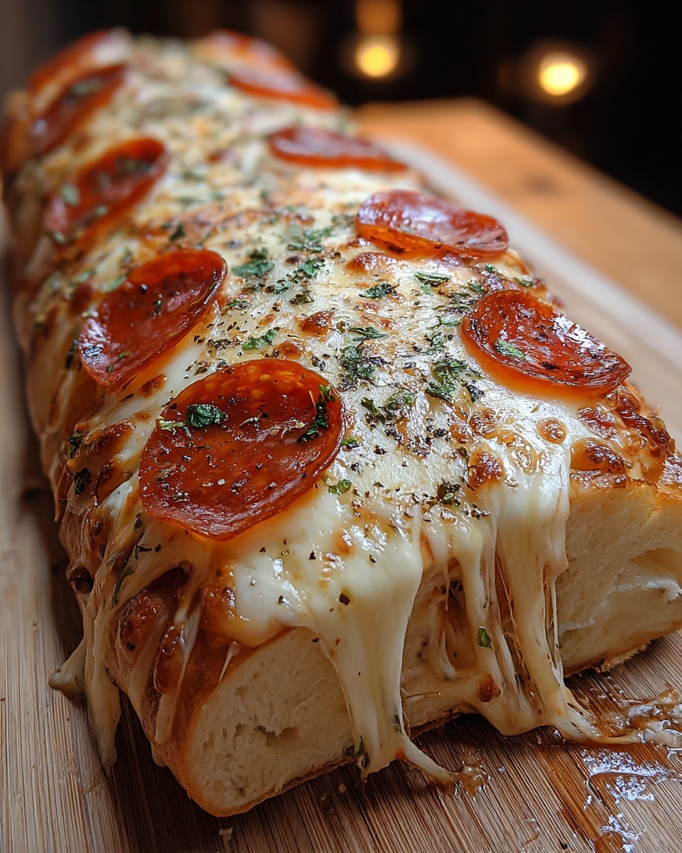 Cheesy Pepperoni Stromboli Recipe - Recipe Image