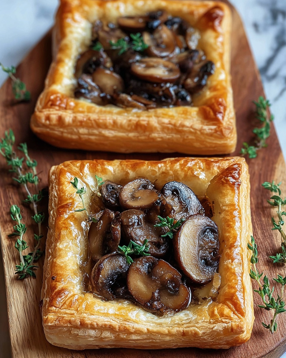 Mushroom Puff Pastry Tarts Recipe - Recipe Image