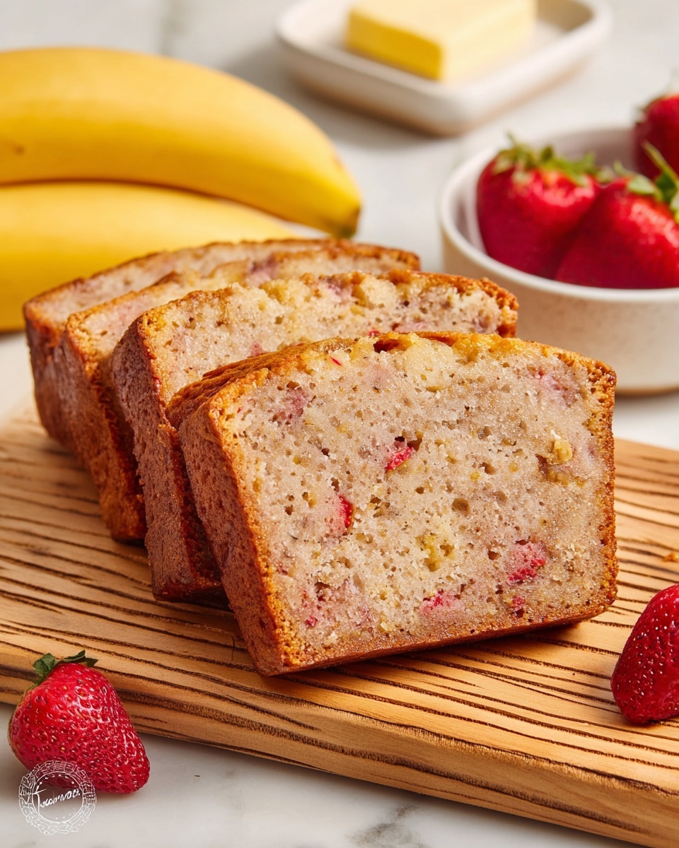 Strawberry Banana Bread Recipe - Recipe Image