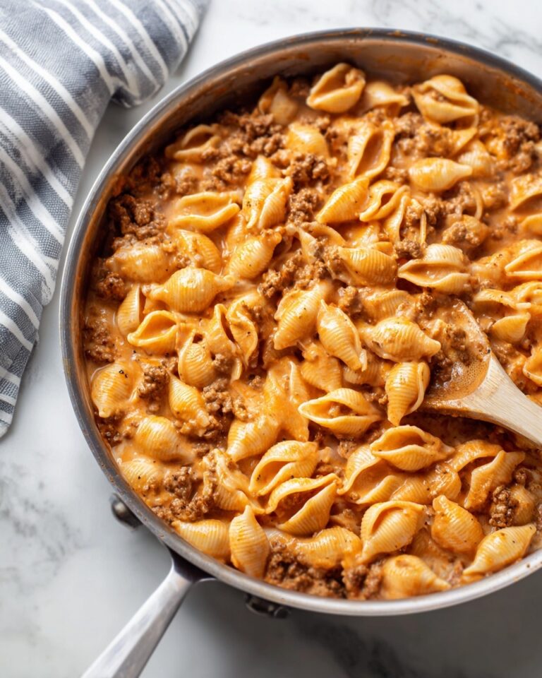 Cheesy Beef and Shells Casserole Recipe