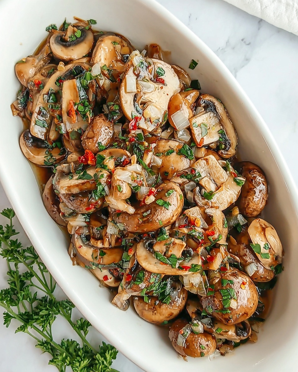 Simple Marinated Mushrooms Recipe - Recipe Image