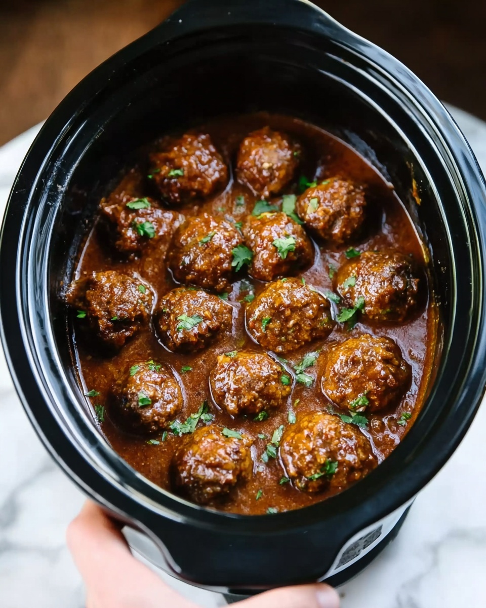 Slow Cooker Salisbury Steak Meatballs Recipe - Recipe Image