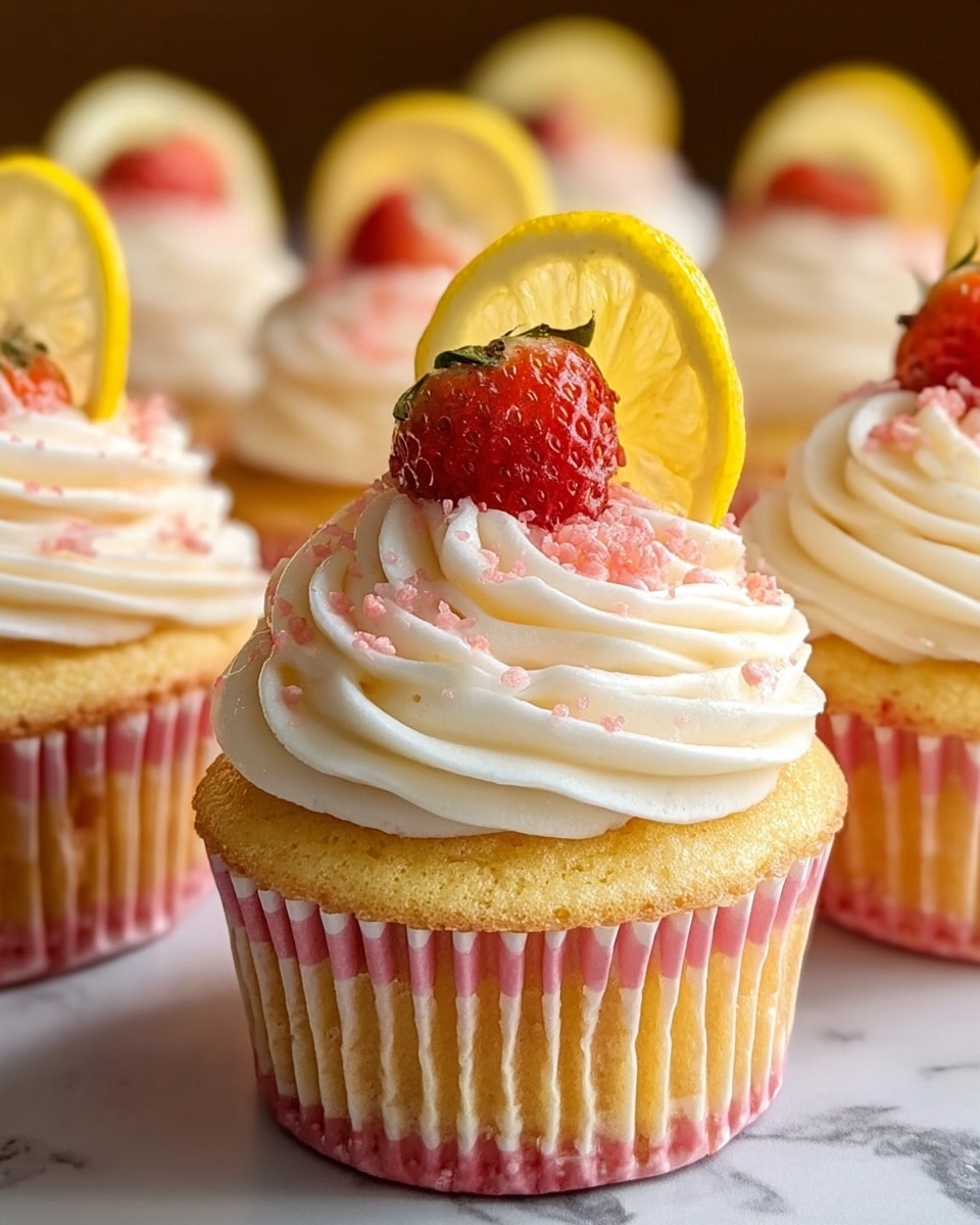 Strawberry Lemonade Cupcakes Recipe - Recipe Image