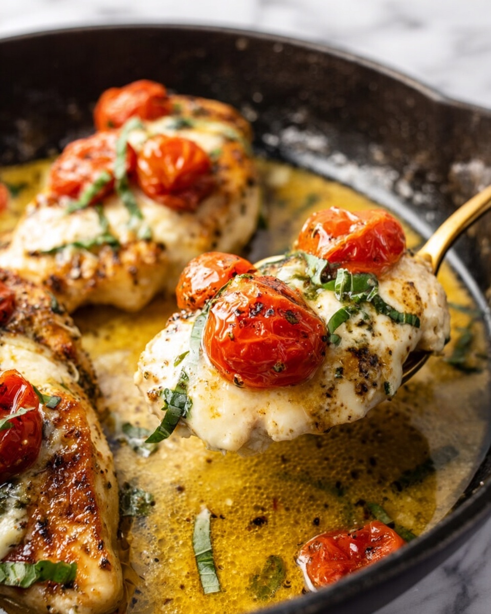 Pesto Chicken with Cherry Tomatoes and Mozzarella Recipe - Recipe Image