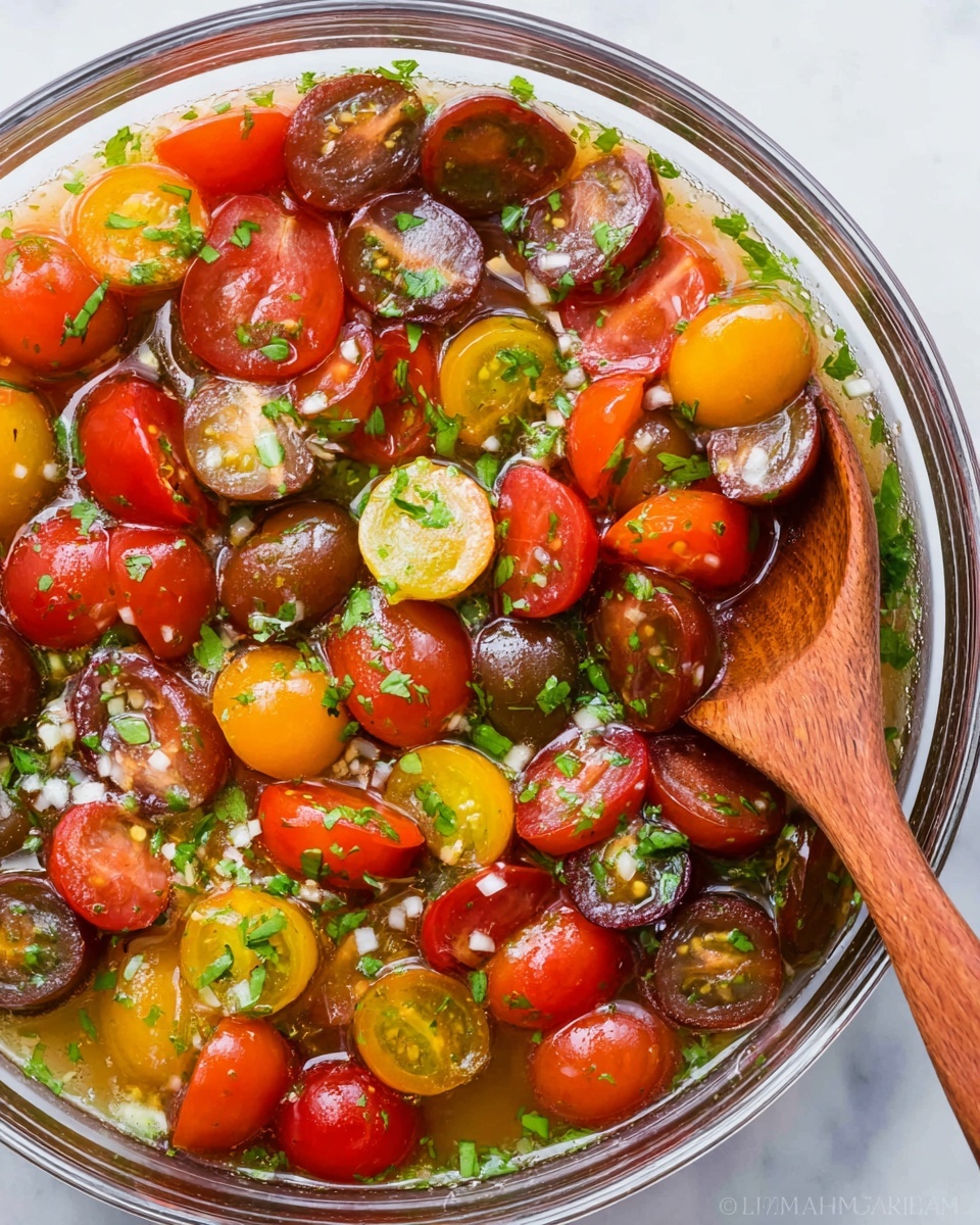 Marinated Cherry Tomatoes with Parsley and Garlic Recipe - Recipe Image