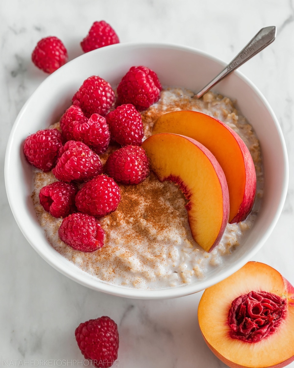 Maple Cinnamon Steel Cut Oatmeal with Fresh Fruit Recipe - Recipe Image