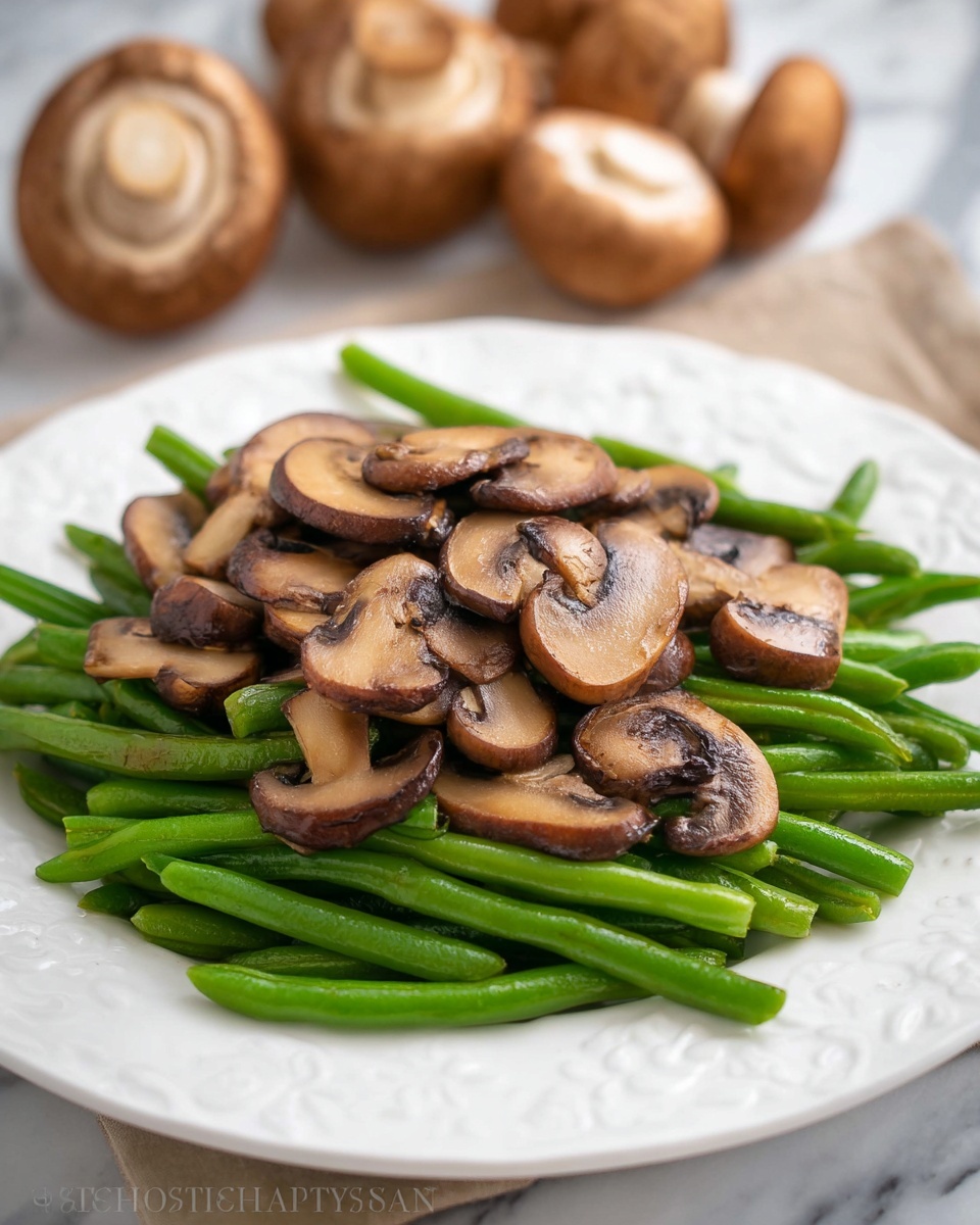 Green Beans with Mushrooms Recipe - Recipe Image