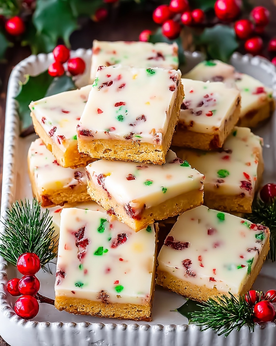 Glazed Fruitcake Shortbread Cookies – A Festive Twist on a Classic Recipe - Recipe Image