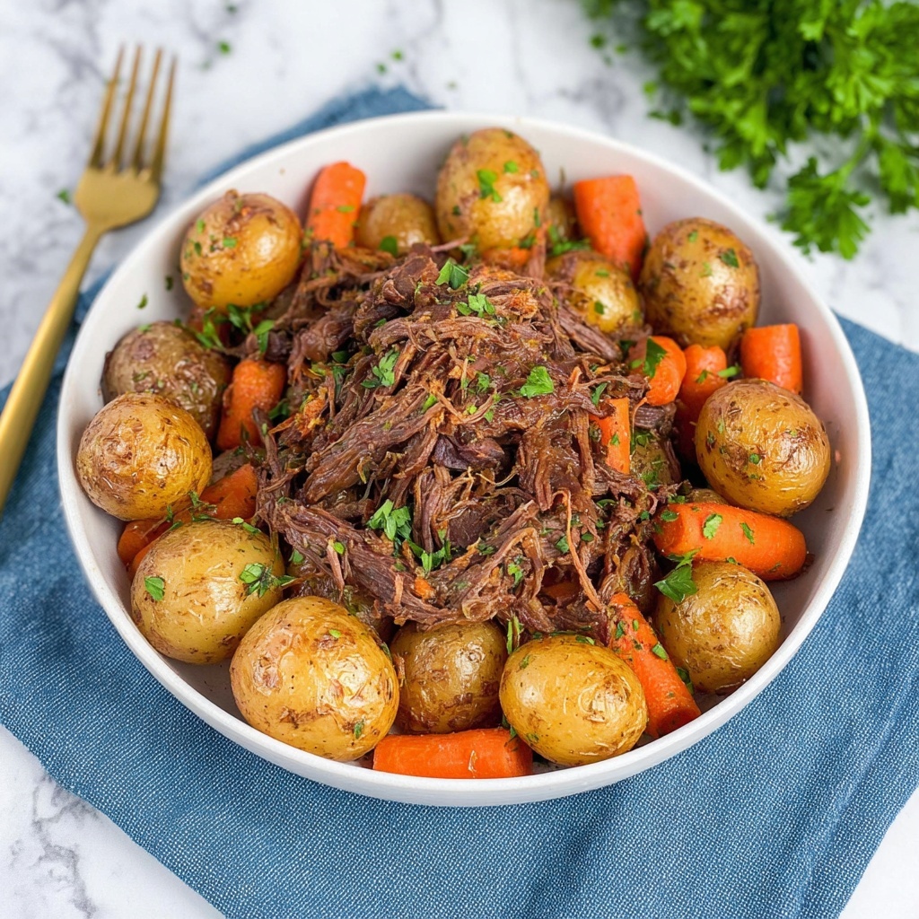 Slow Cooker Pot Roast with Red Wine Recipe - Recipe Image