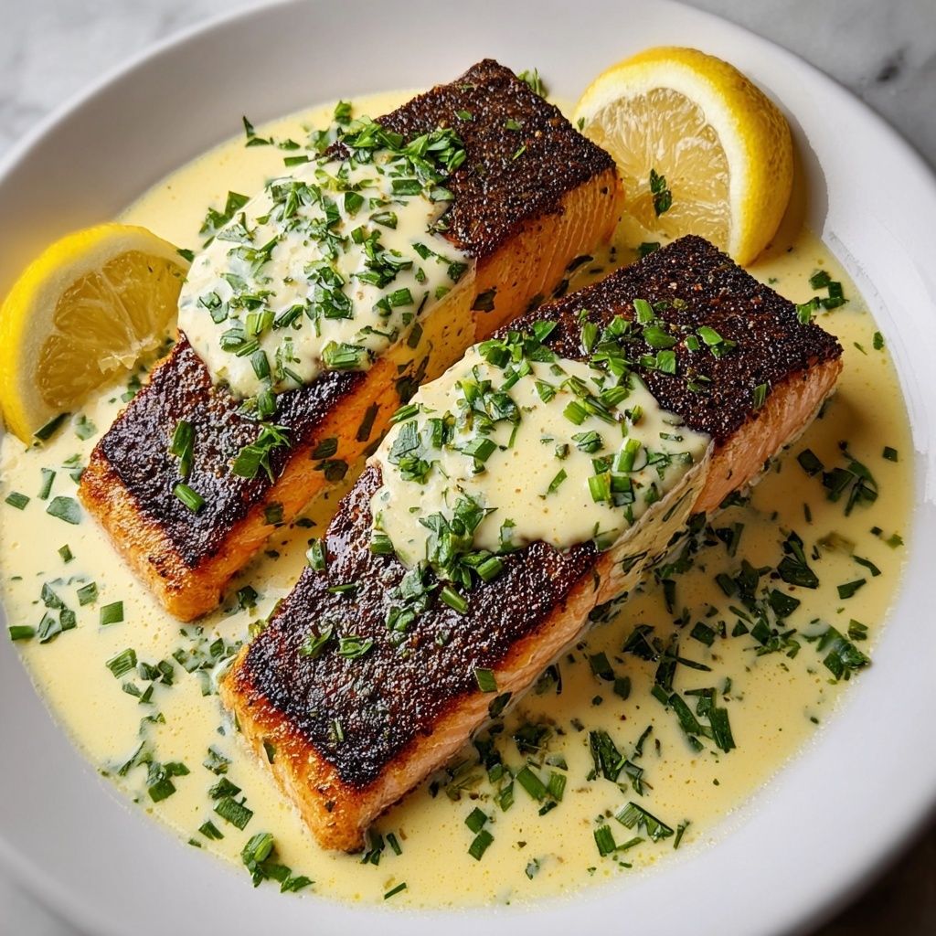 Grilled Salmon with Creamy Dijon Mustard Sauce Recipe - Recipe Image