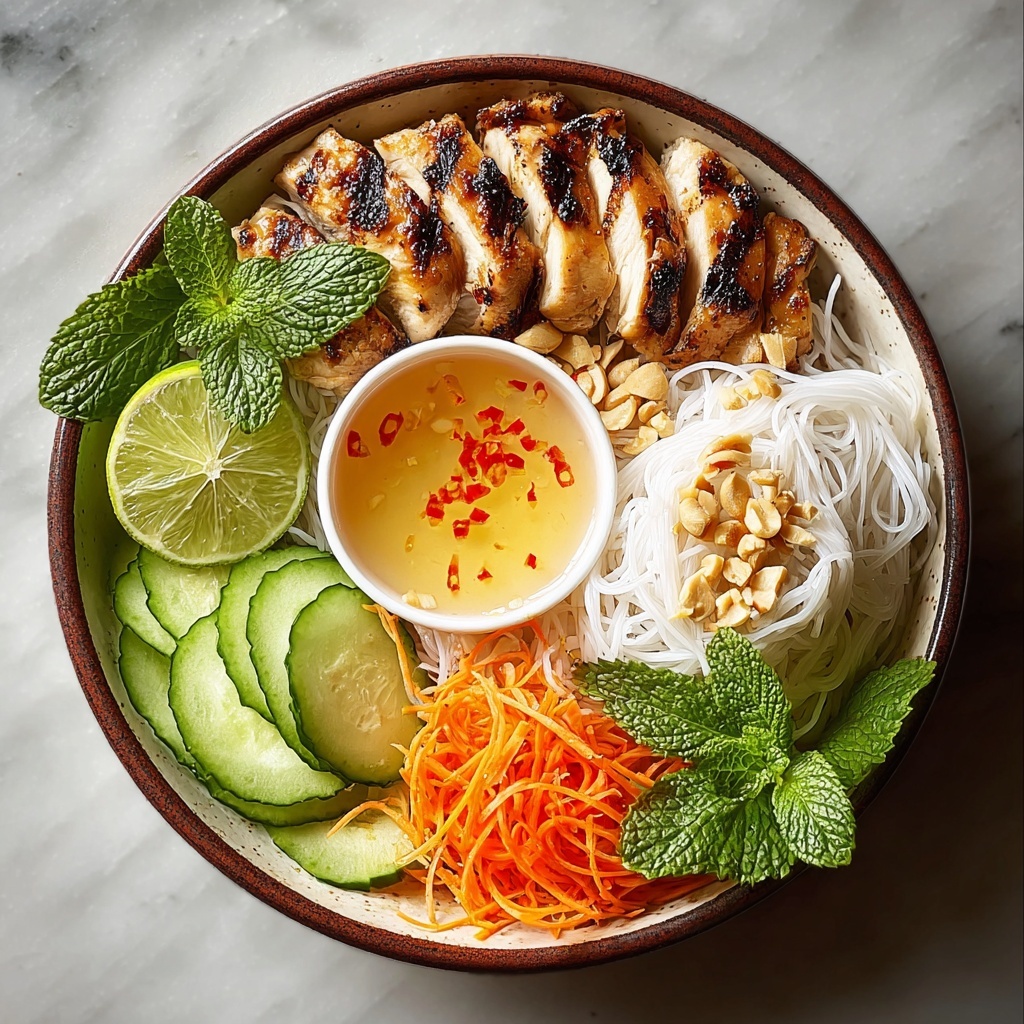 Vietnamese Noodles with Lemongrass Chicken Recipe - Recipe Image