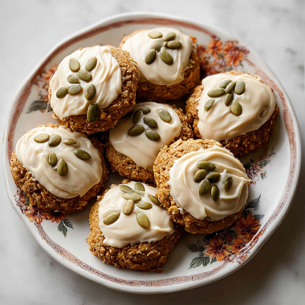 Pumpkin Oatmeal Cookies with Maple Frosting Recipe - Recipe Image
