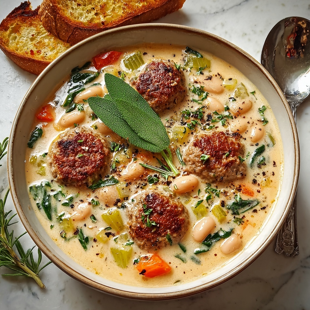 Cozy Creamy Bean Soup with Sausage Recipe - Recipe Image