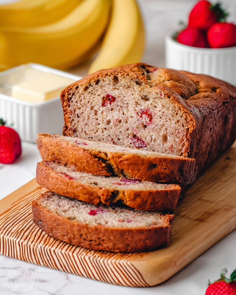 Strawberry Banana Bread Recipe - Recipe Image