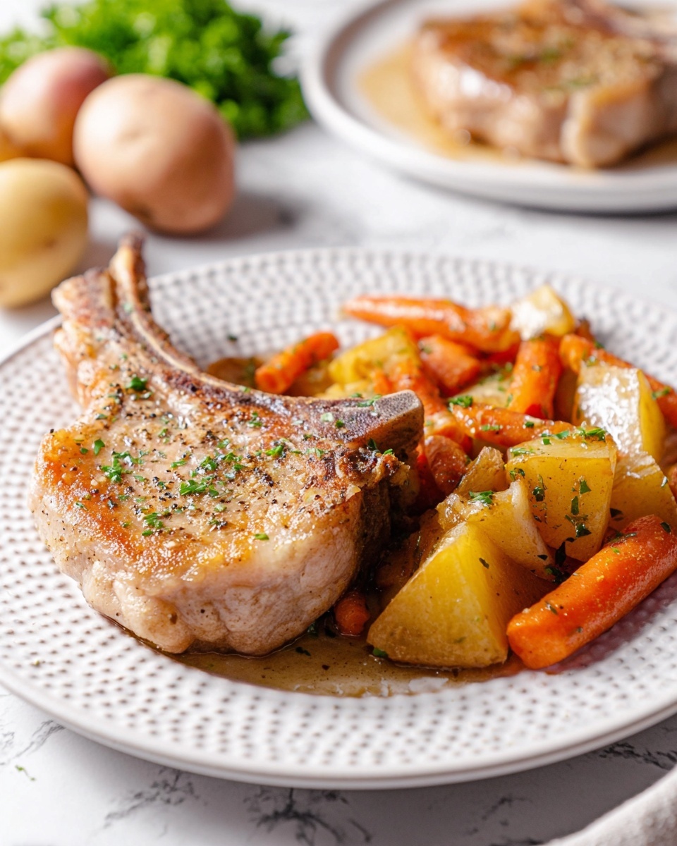 Instant Pot Pork Chops with Carrots and Potatoes Recipe - Recipe Image