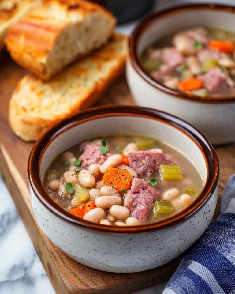 Crockpot Navy Bean Soup with Ham Shank Recipe