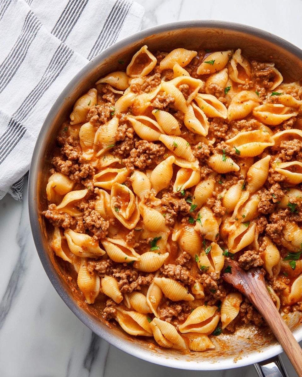 Cheesy Beef and Shells Casserole Recipe - Recipe Image