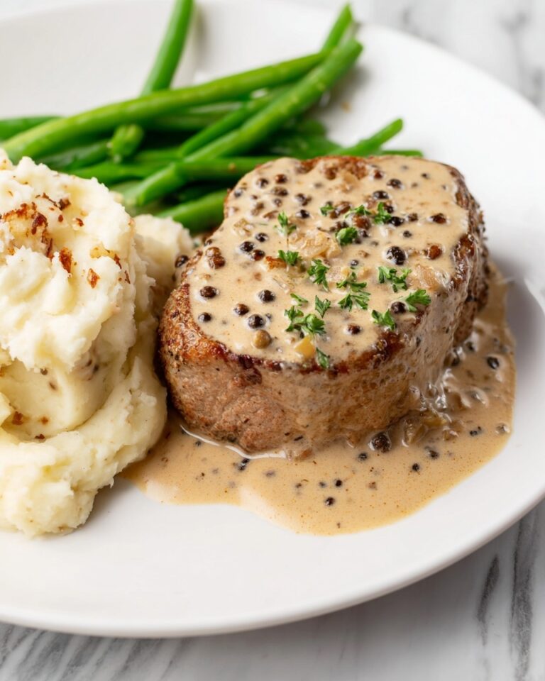 Peppercorn Sauce Pork Chops Recipe