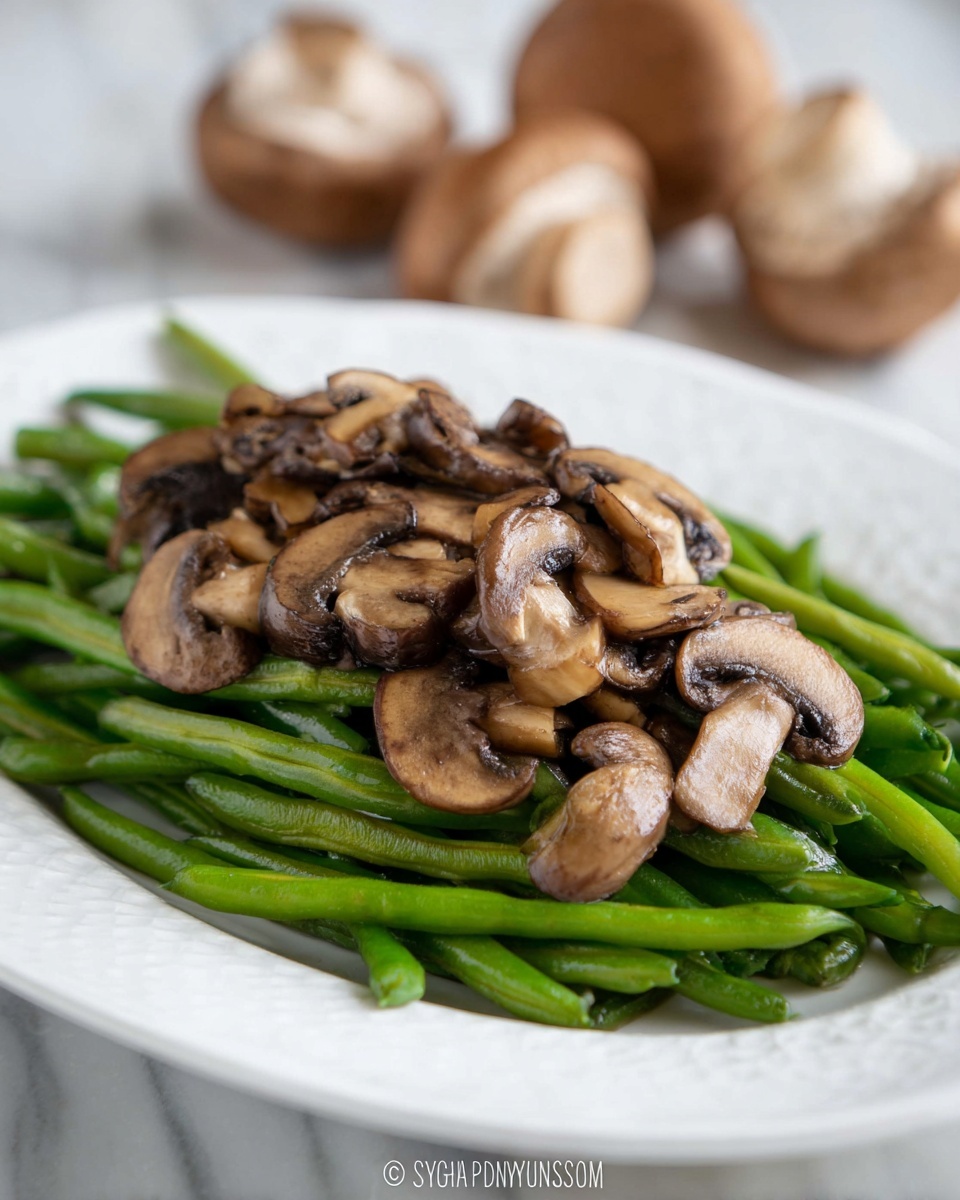 Green Beans with Mushrooms Recipe - Recipe Image
