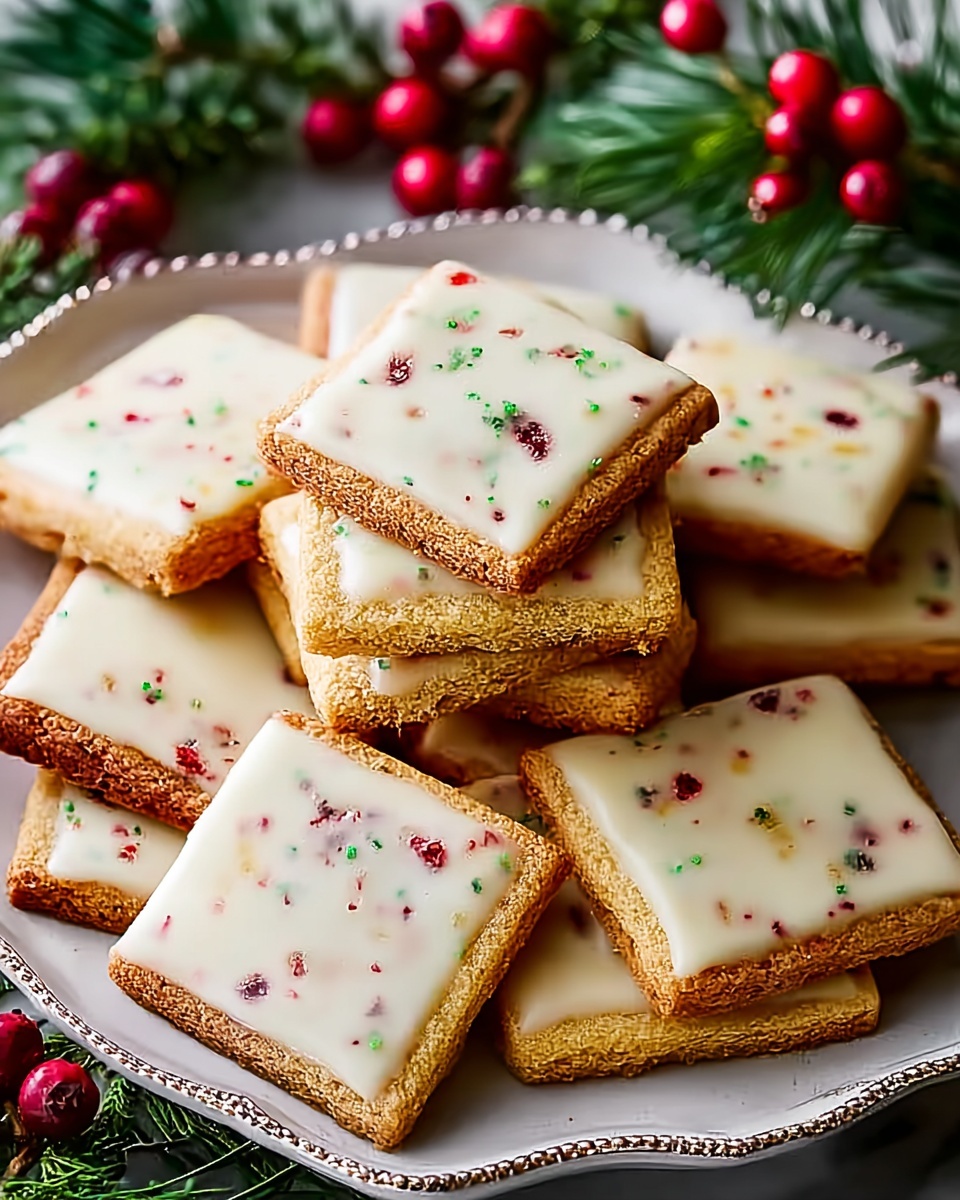 Glazed Fruitcake Shortbread Cookies – A Festive Twist on a Classic Recipe - Recipe Image