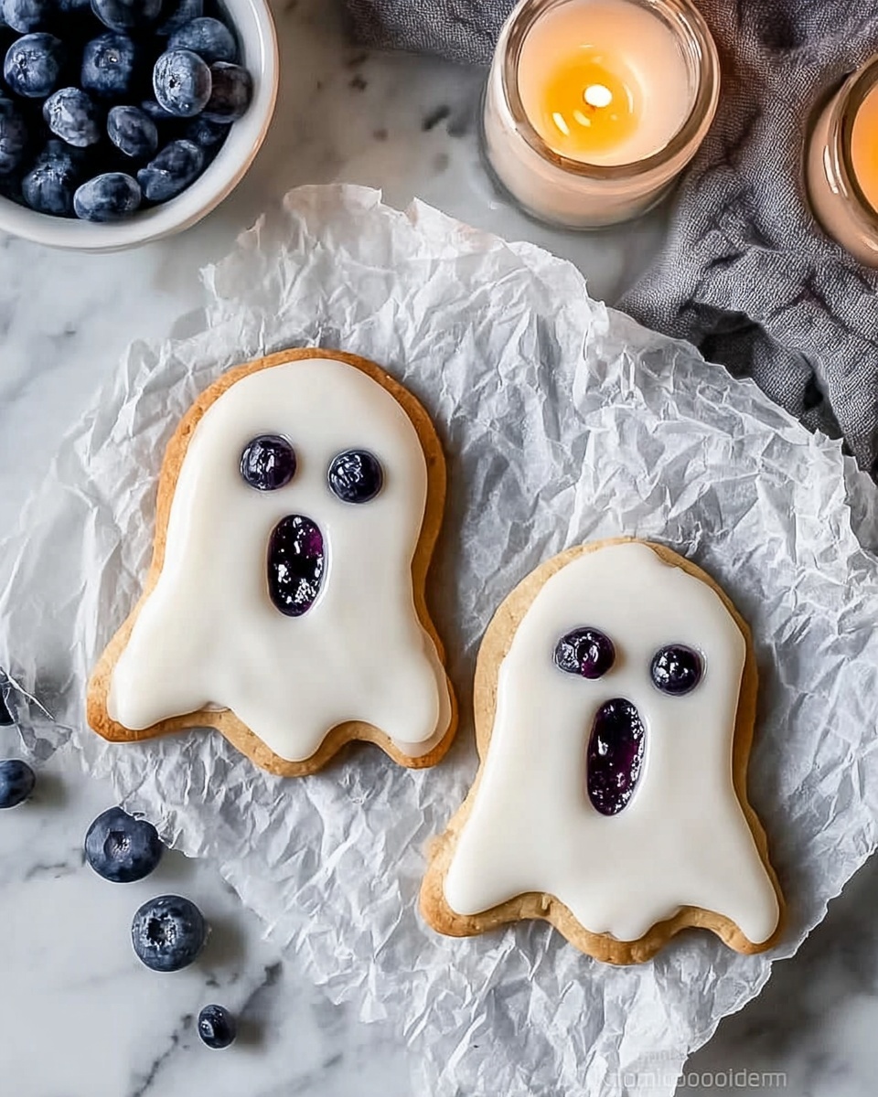 Vegan Blueberry Ghost Hand Pies – Cute & Delicious Halloween Treat Recipe - Recipe Image