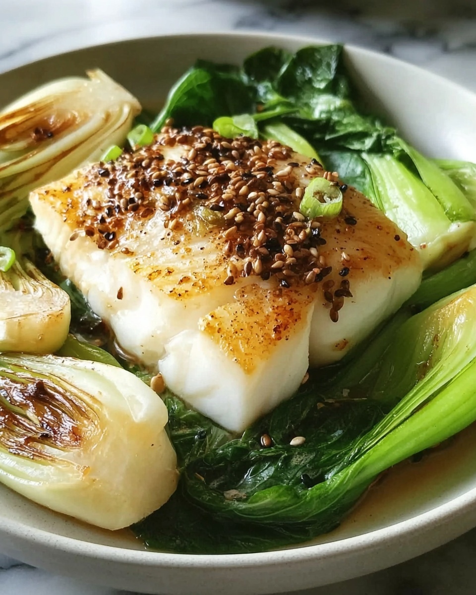 Bold & Healthy Soy Sesame Glazed Cod with Charred Bok Choy Recipe - Recipe Image