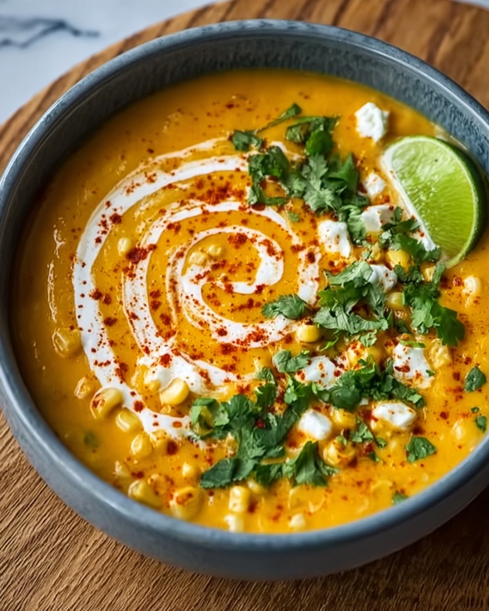 Creamy Mexican Street Corn Soup Recipe - Recipe Image