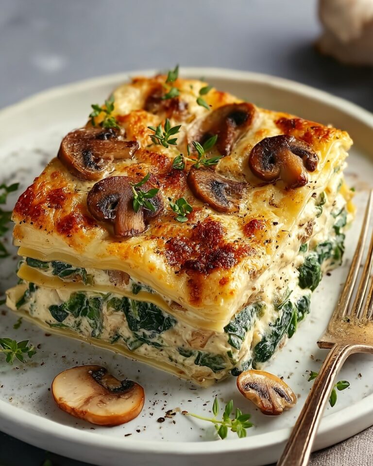 Spinach & Mushroom Lasagna Recipe