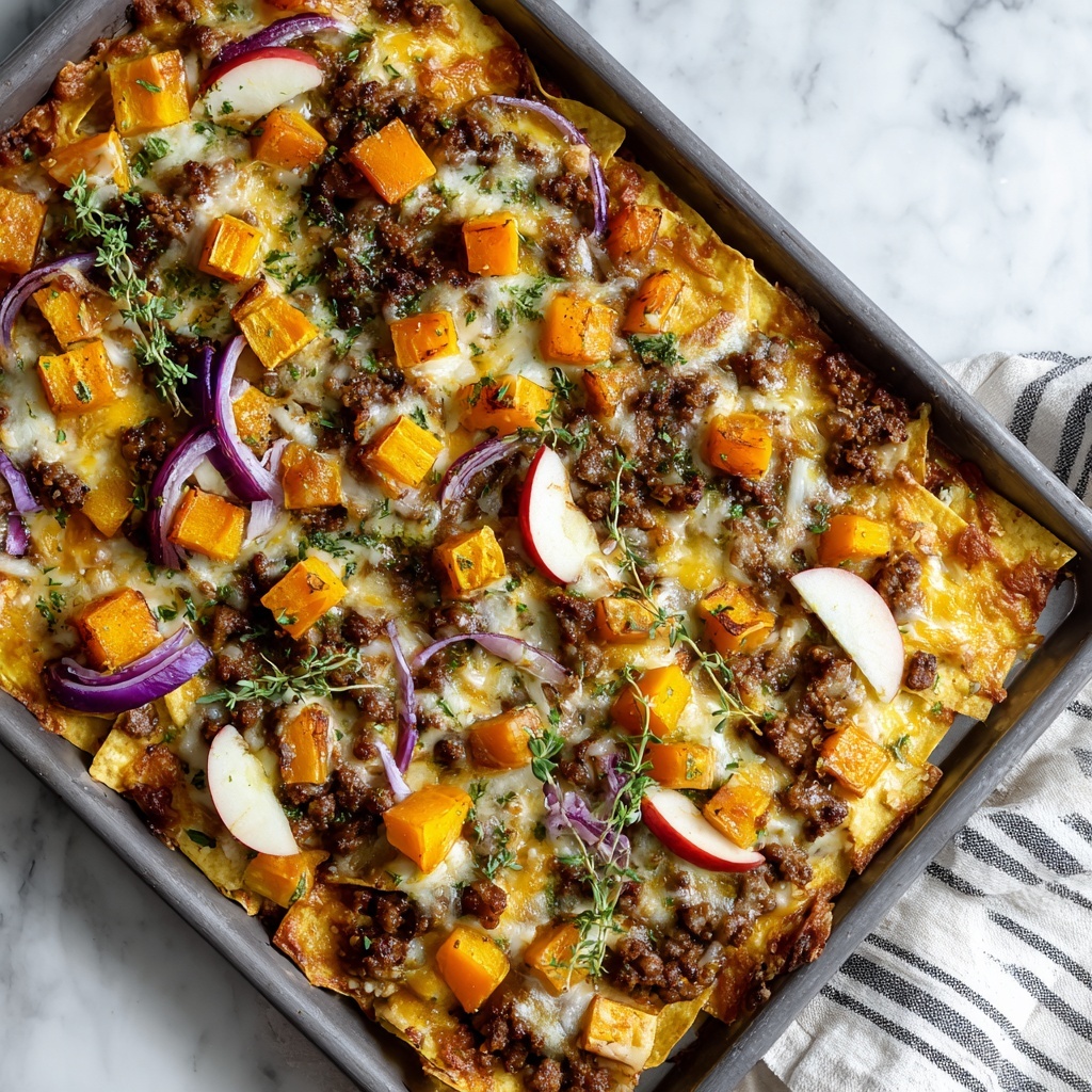 Loaded Fall Butternut Squash Nachos Recipe - Recipe Image